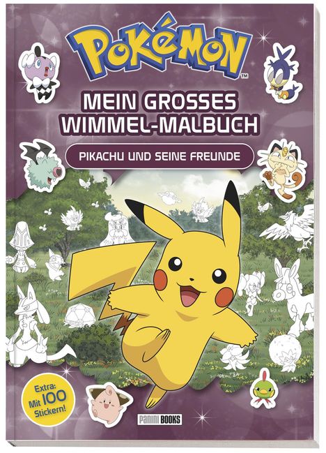 Pokémon: Mein großes Wimmel-Malbuch - Pikachu und seine Freunde, Buch