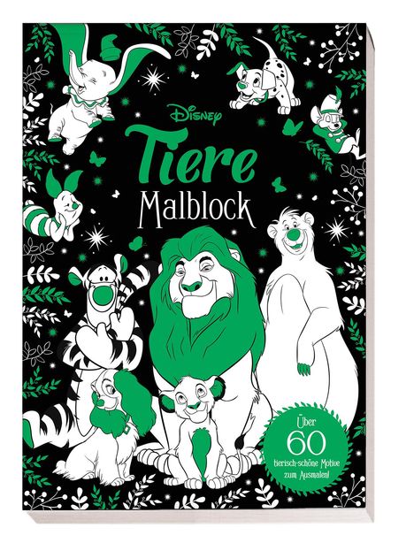 Disney Tiere: Malblock: über 60 tierisch-schöne Motive zum Ausmalen!, Buch
