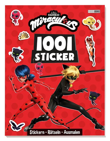 Panini: Miraculous: 1001 Sticker: Stickern - Rätseln - Ausmalen, Buch