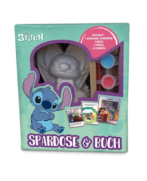 Disney: Disney Stitch: Spardose & Buch, Diverse