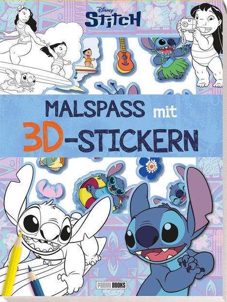 Disney Stitch: Malspaß mit 3D-Stickern, Buch