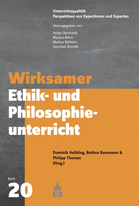 Wirksamer Ethik- und Philosophieunterricht, Buch