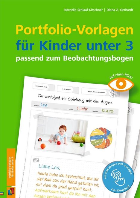 Kornelia Schlaaf-Kirschner: Portfolio-Vorlagen für Kinder unter 3 - passend zum Beobachtungsbogen, Buch