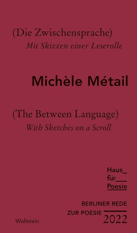 Michèle Métail: Die Zwischensprache, Buch
