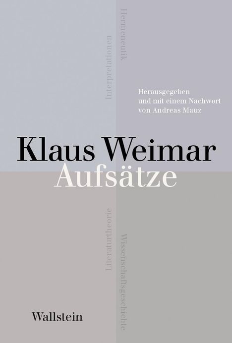 Klaus Weimar: Aufsätze, Buch