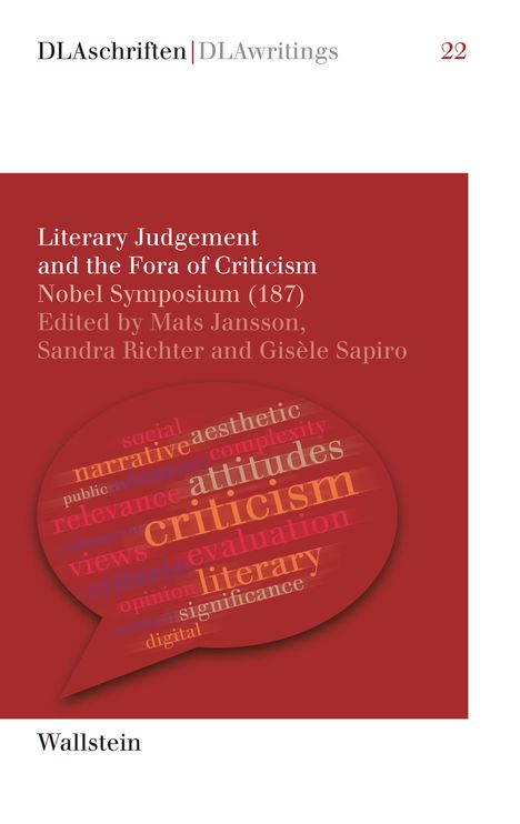 Literary Judgement and the Fora of Criticism, Buch