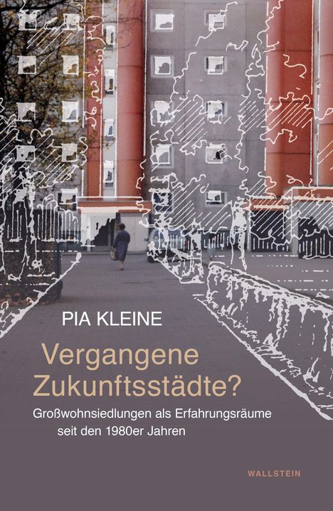 "Pia Kleine: Vergangene Zukunftsstädte? Großwohnsiedlungen als Erfahrungsräume seit den 1980er Jahren." Illustration mit Gebäuden.