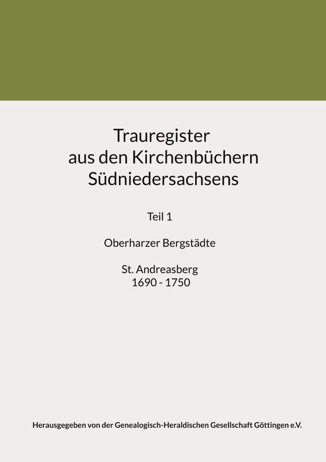 Trauregister aus den Kirchenbüchern Südniedersachsens, Buch