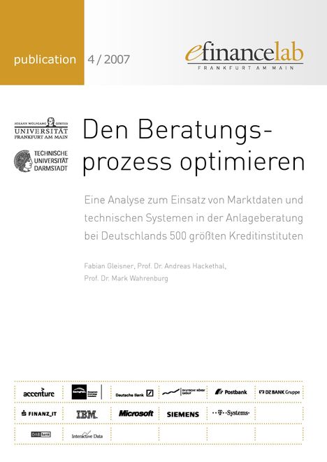 Fabian Gleisner: Den Beratungsprozess optimieren, Buch