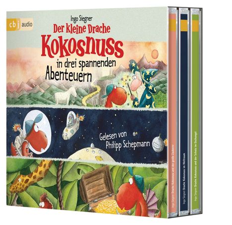 Ingo Siegner: Der kleine Drache Kokosnuss in drei spannenden Abenteuern, 3 CDs