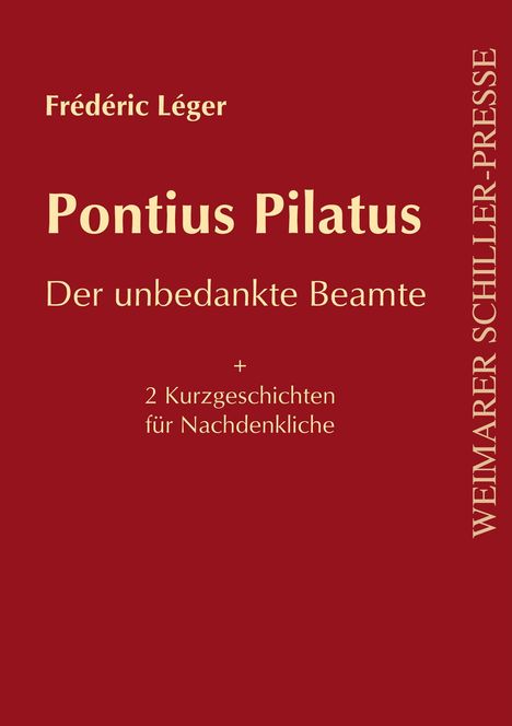 Frédéric Legér: Pontius Pilatus, Buch