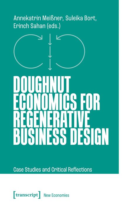 Annekatrin Meißner, Suleika Bort, Erinch Sahan: Doughnut Economics for Regenerative Business Design. Türkiser Hintergrund.