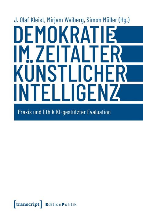 Titel: "Demokratie im Zeitalter künstlicher Intelligenz". Untertitel: "Praxis und Ethik KI-gestützter Evaluation".