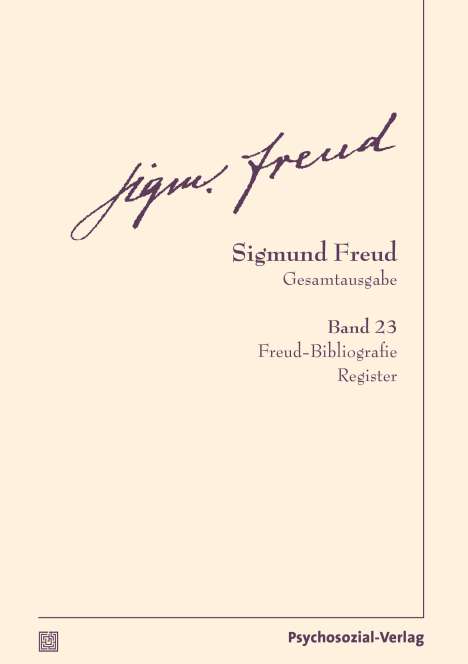 Sigmund Freud: Gesamtausgabe (SFG), Band 23, Buch