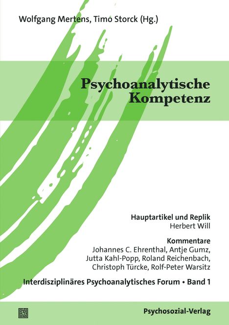 Psychoanalytische Kompetenz, Buch
