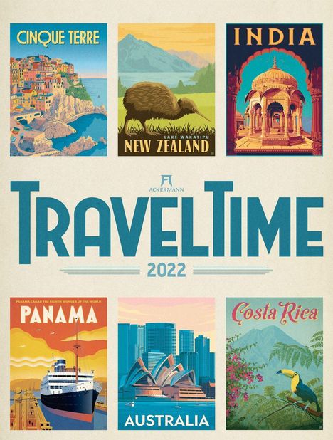 Travel Time Kalender - Reise-Plakate 2022, Kalender