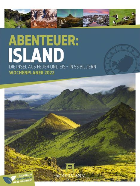 Island - Wochenplaner 2022, Kalender