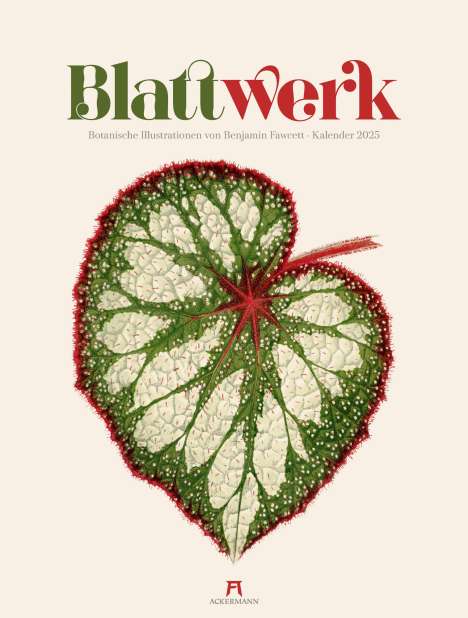 Benjamin Fawcett: Blattwerk - Botanische Illustrationen Kalender 2025, Kalender