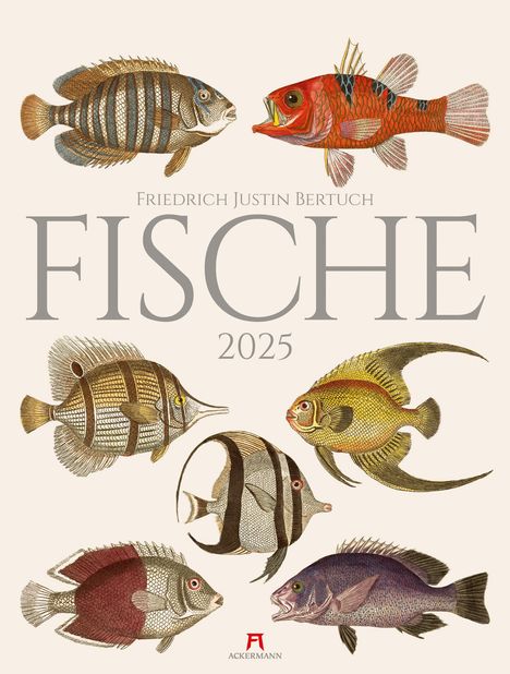 Friedrich Justin Bertuch: Fische Kalender 2025, Kalender