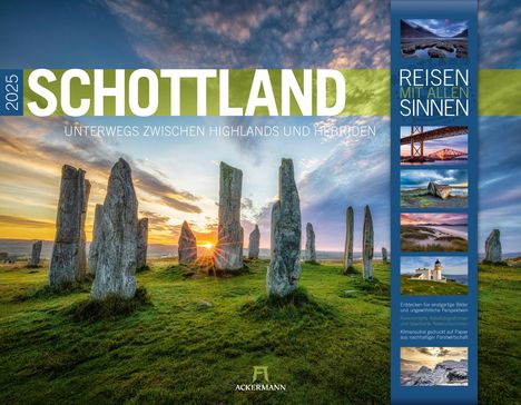 Ackermann Kunstverlag: Schottland - Unterwegs zwischen Highlands und Hebriden Kalender 2025, Kalender