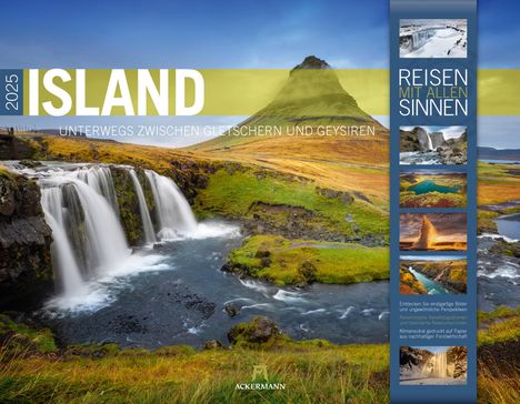 Ackermann Kunstverlag: Island - Unterwegs zwischen Gletschern und Geysiren Kalender 2025, Kalender
