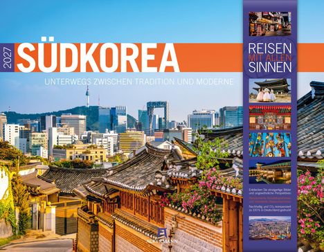 2027 SÜDKOREA: Unterwegs zwischen Tradition und Moderne. Reisen mit allen Sinnen. Skyline und traditionelle Dächer.