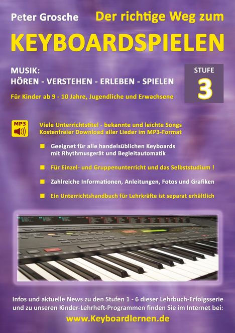 Peter Grosche: Der richtige Weg zum Keyboardspielen (Stufe 3), Buch