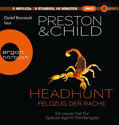 Douglas Preston: Headhunt - Feldzug der Rache, 2 CDs