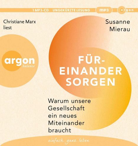 Susanne Mierau: Füreinander sorgen, MP3-CD