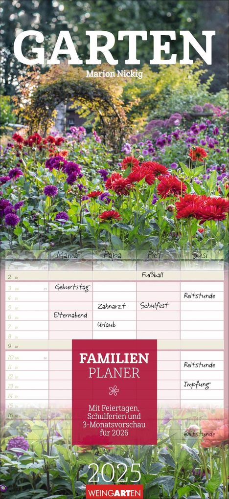 Garten Familienplaner 2025, Kalender