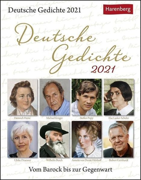 Deutsche Gedichte 2021, Kalender