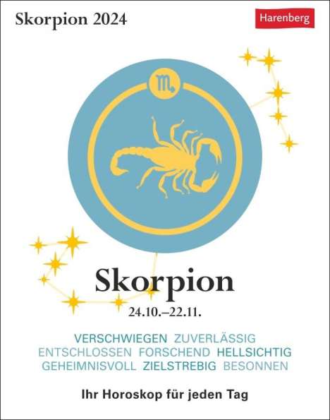 Robert Satorius: Satorius, R: Skorpion Sternzeichenkalender 2024, Kalender