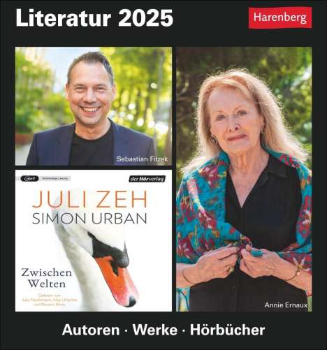Ulrike Anders: Literatur Tagesabreißkalender 2025 - Kulturkalender - Autoren, Werke, Hörbücher, Kalender