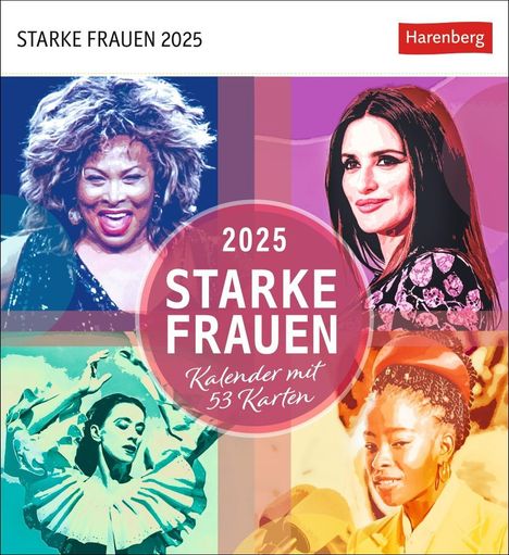 Starke Frauen Postkartenkalender 2025 - Kalender mit 53 Karten, Kalender