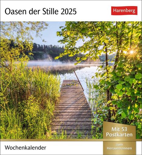 Oasen der Stille Postkartenkalender 2025 - Wochenkalender mit 53 Postkarten, Kalender