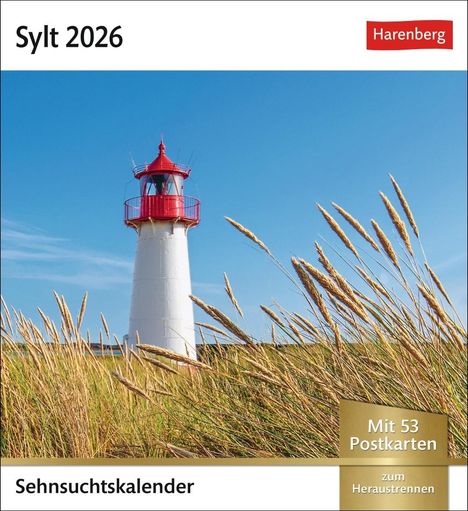 Sylt Sehnsuchtskalender 2026 - Wochenkalender mit 53 Postkarten, Kalender