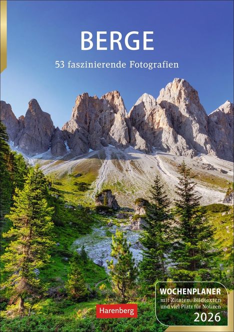 Ulrike Issel: Berge Wochenplaner 2026 - 53 faszinierende Fotografien, Kalender