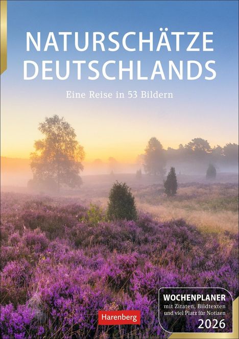 Ulrike Issel: Naturschätze Deutschlands Wochenplaner 2026 - Eine Reise in 53 Bildern, Kalender