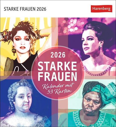 Starke Frauen Postkartenkalender 2026 - Kalender mit 53 Karten, Kalender