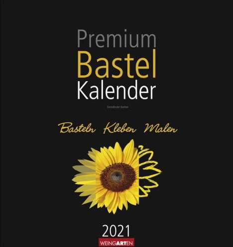 Premium Bastelkalender 2020 Schwarz 34 x 32 cm, Diverse