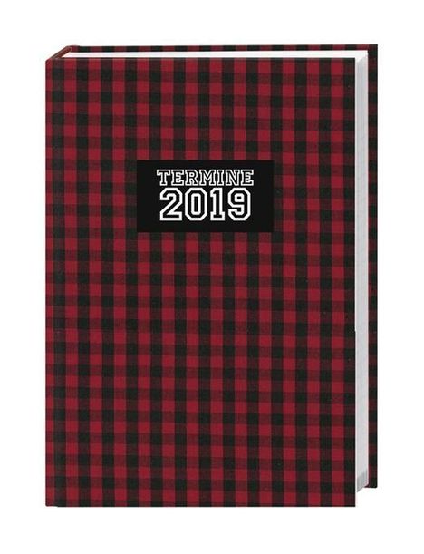 Karo 17-Monats-Kalenderbuch A6 - 2019, Buch
