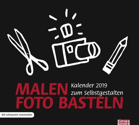 times &amp; more Bastelkalender 2019, schwarz, Diverse