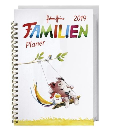 Helme Heine Familienplaner Buch A6 - Kalender 2019, Diverse
