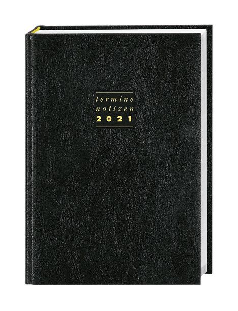 Terminer A5 2020. Leder schwarz, Buch