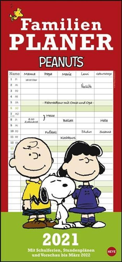Peanuts Familienplaner - Kalender 2020, Diverse