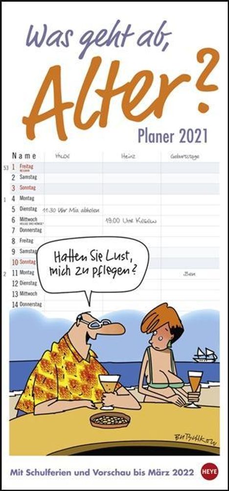 Peter Butschkow: Was geht ab, Alter?  - Planer für zwei Kalender 2020, Diverse