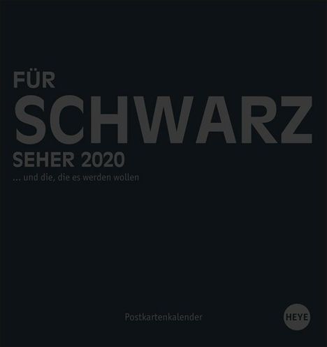 Für Schwarzseher Postkartenkalender 2020, Diverse