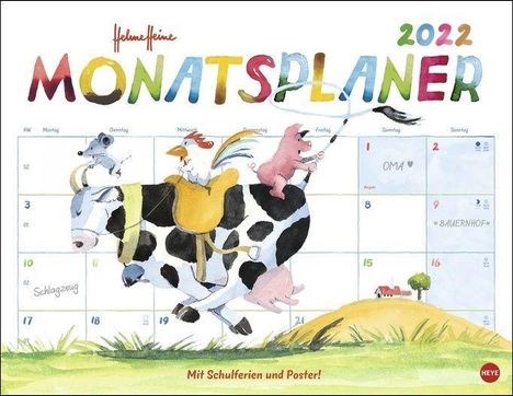 Helme Heine: Helme Heine Monatsplaner 2022, Kalender