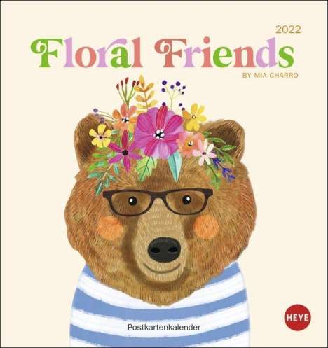 Mia Charro: Charro, M: Floral Friends 2022 Postkartenkal. 2022, Kalender