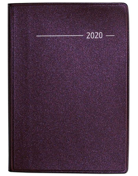 Taschenkalender Buch Metallic rot 2020, Diverse
